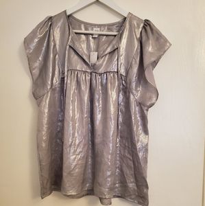 Gap silver short sleeve top